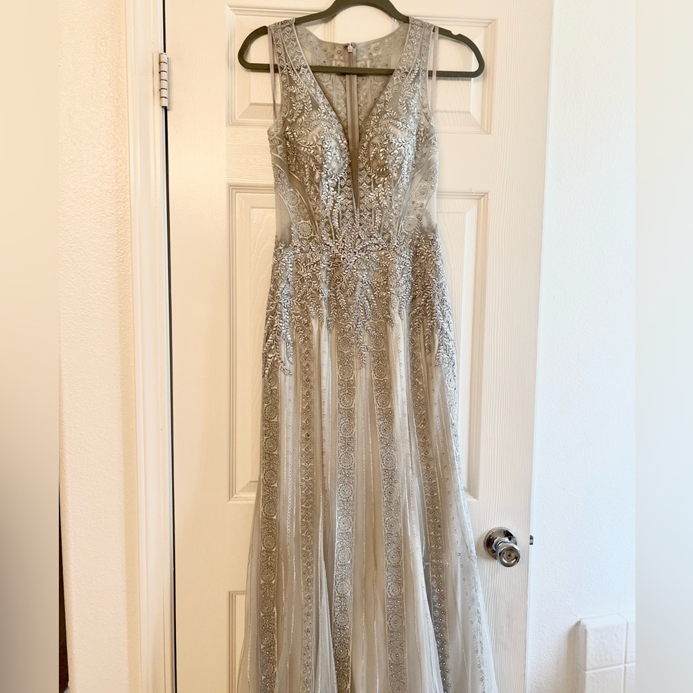 Gorgeous Light Grey Pageant Prom Dress